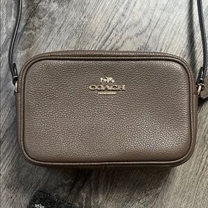 Coach Taupe Leather Shoulder Bag